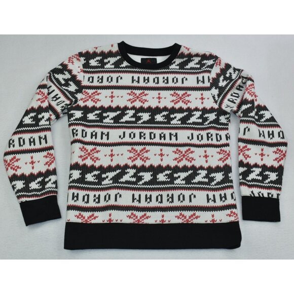 Air Jordan Jumpman Men's Ugly Sweater Size M #23 White/Black Holiday Christmas - Picture 1 of 9